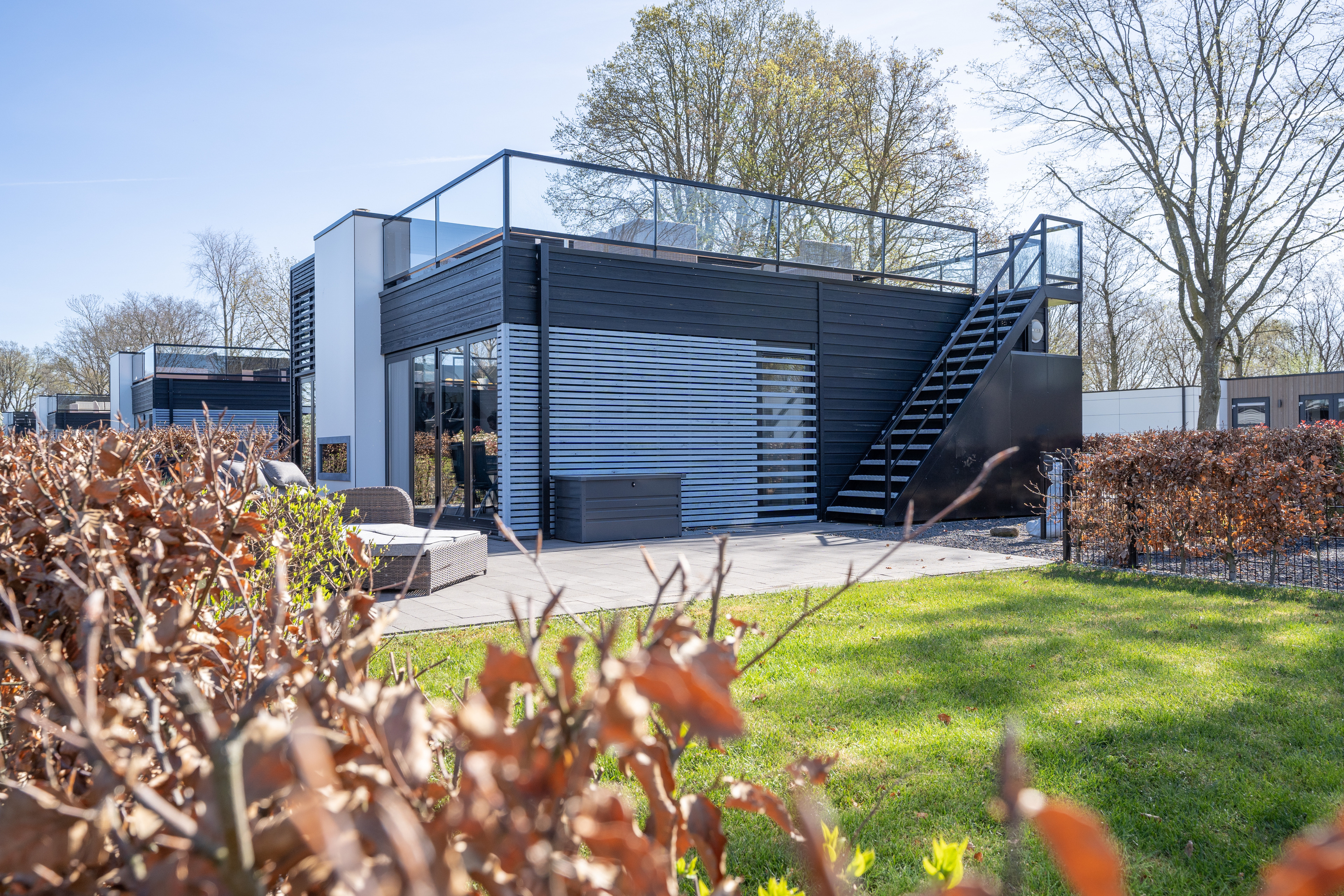 Residence Cube mit Dachterrasse. Meerblick und Str Ferienhaus in den Niederlande