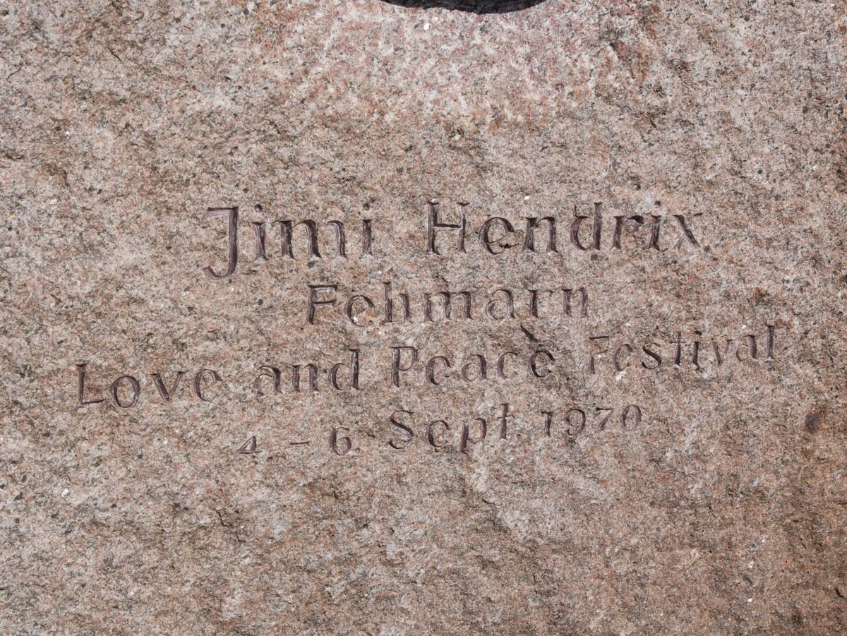 Jimi-Hendrix-Gedenkstein auf Fehmarn