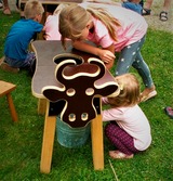 Ferienaktion "Melken und Buttern"