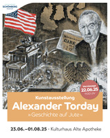 Kunstausstellung Alexander Torday "Geschichte auf Jute"