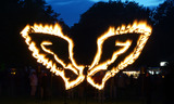 Kurpark in Flammen