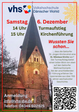 Gettorfer Weihnachtsmarkt: Kirchenf&uuml;hrung