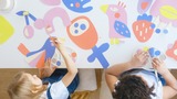 Ausstellung der Kinderkunstwerke des Zeichenwettbewerbes "Dein Lieblingsbilderbuchheld" in der Stadtbücherei Oldenburg in Holstein